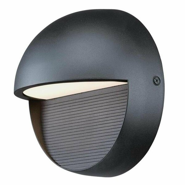 Lighting Business 12W Winslett Dimmable LED Wall Fixture w/Textured Black Finish & Frosted Glass, Dark Sky Friendly LI2690196